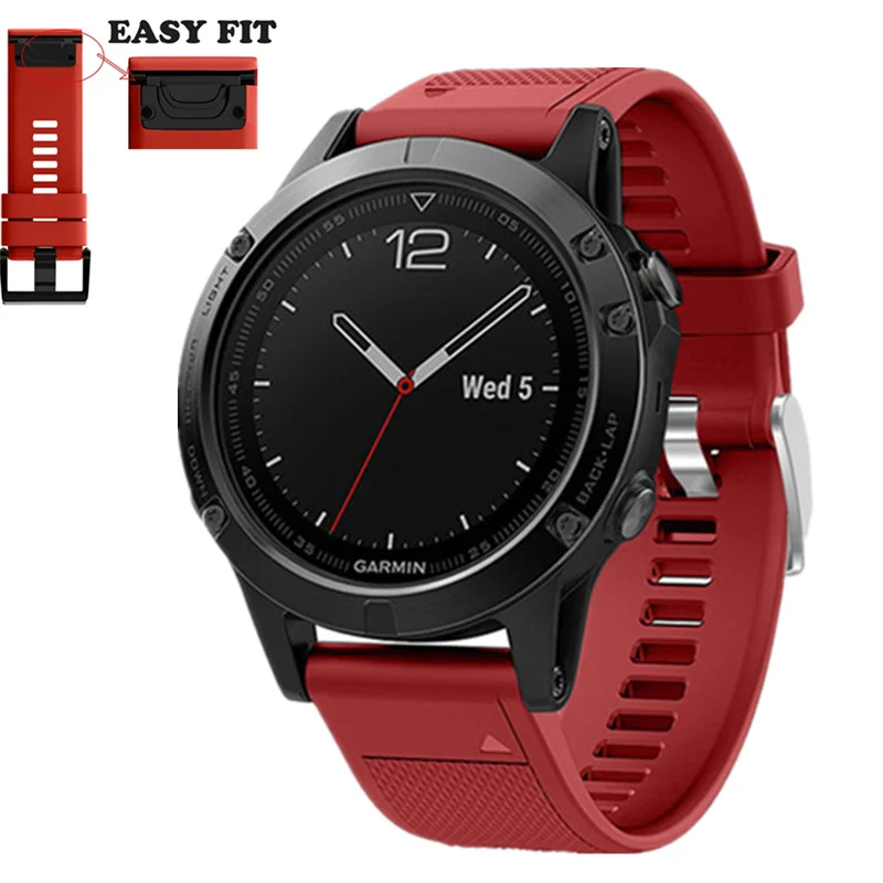 

22MM Silicone Wrist strap for Garmin Feninx5 x5plus Forerunner 935 Approach S60 Quick release texture diamond Watch strap