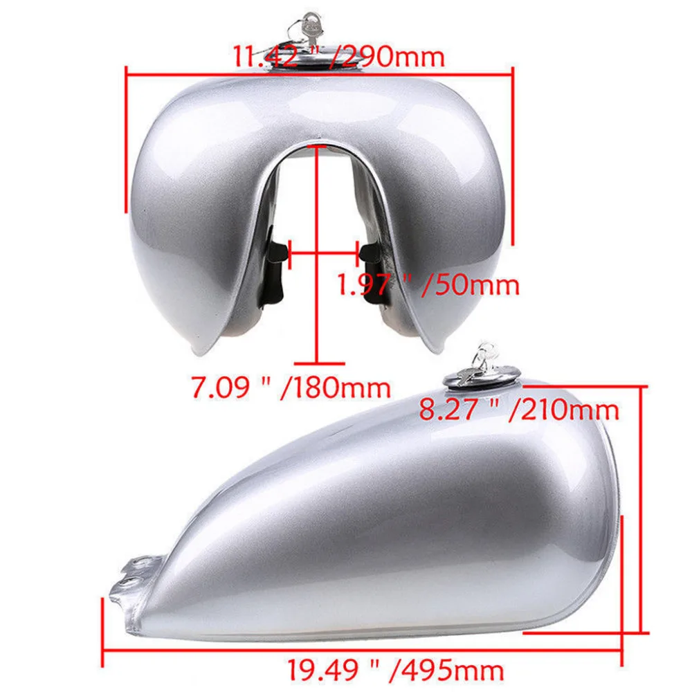 Мотоцикл Универсальный Винтаж Ретро Кафе Racer бак 9L Топливный бак газа с толстой железной крышкой переключатель комплект для Suzuki GN125