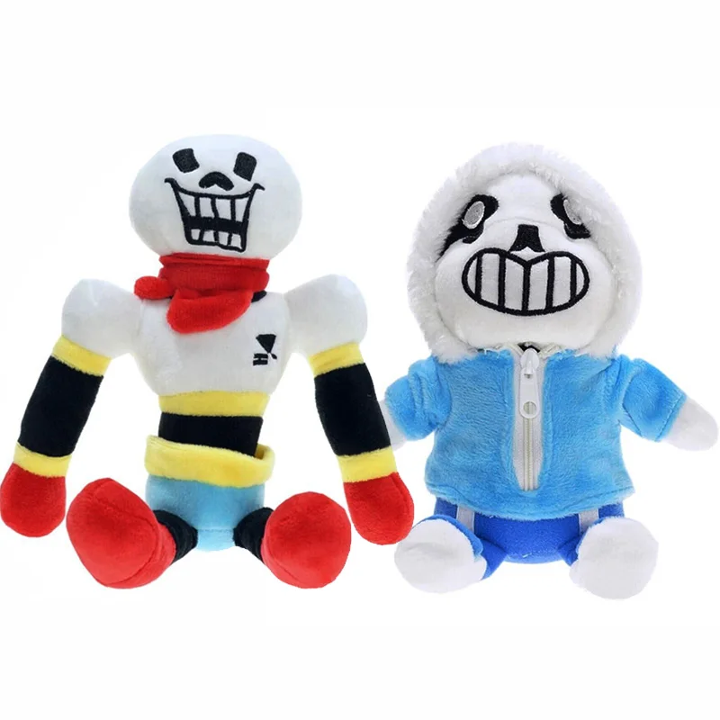 

2Pcs 19cm Undertale Sans & Papyrus Plush Toys Doll Soft Stuffed Cartoon Anime Toys for Kids Children Christmas Gifts