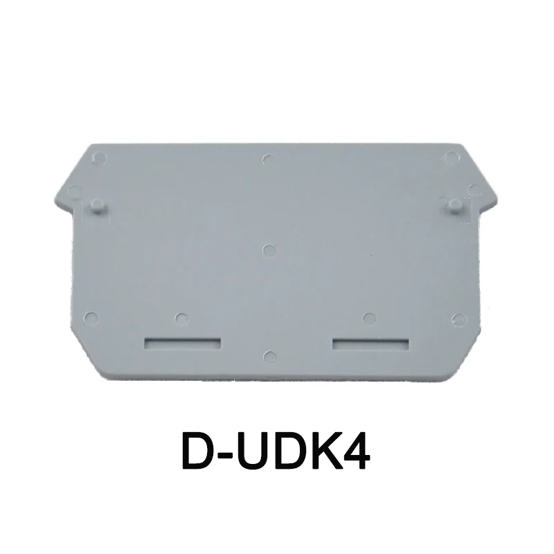 10pcs D-UDK4 Terminals end plate double inlet and outlet UDK-4 Din Rail Terminal Block sealing Baffle
