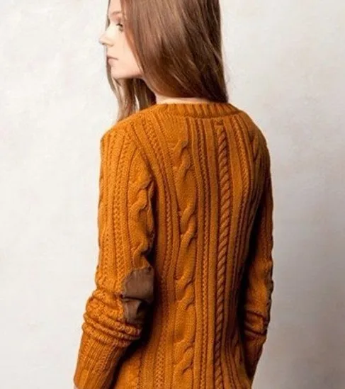 elbow patch sweater womens