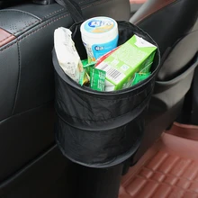 Черный автомобиль мусорное ведро Auto Организатор Коробка для хранения Автомобильная корзина для мусора Мусор Gargage держатель Автомобильный для хранения аксессуары для бака