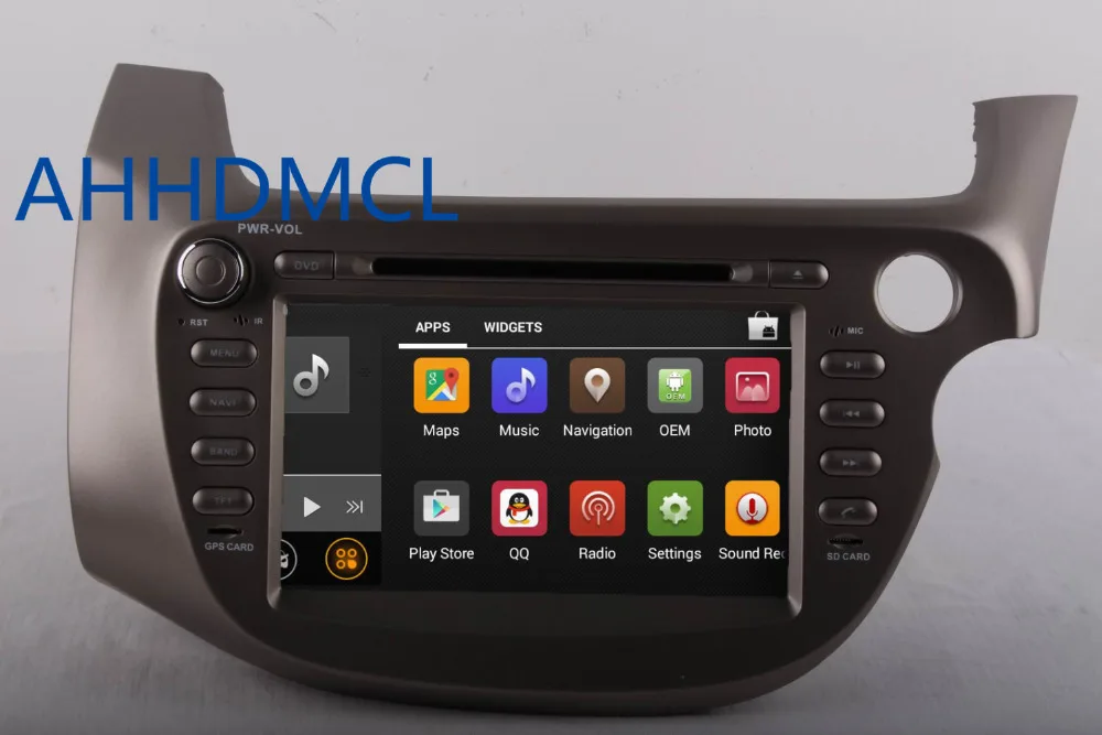 Discount AHHDMCL Car Multimedia Player Radio DVD Android 9.0 Navigation For Fit Jazz 2007 2008 2009 2010 2011 2012~Up Right Drive 3