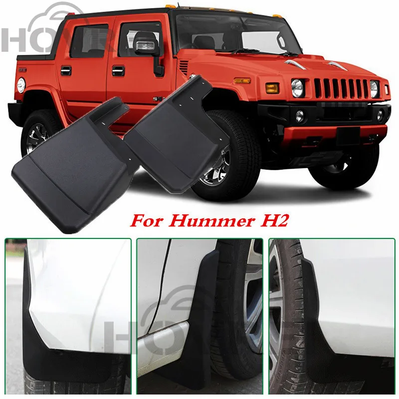 

4Pcs Car Styling Mudguards FOR 2003-2009 HUMMER H2 MOLDED MUDFLAPS MUD FLAP SPLASH GUARD MUDGUARDS FRONT REAR FENDER ACCESSORIES