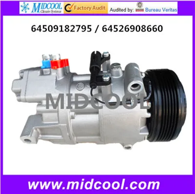  HIGH QUALITY AUTO AC COMPRESSOR CSE613C FOR 64509182795 / 64526908660