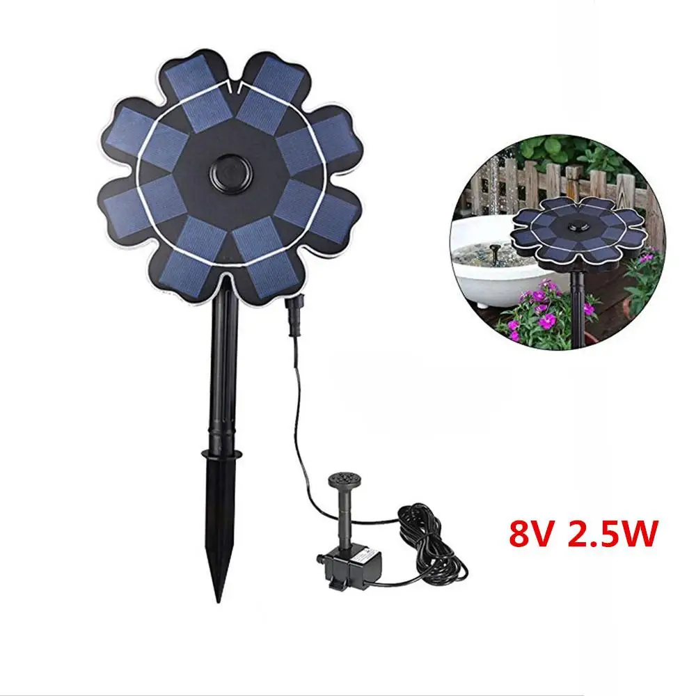 

Flower-shape Water Pump Solar Fountain Outdoor Garden Pool Decoration
