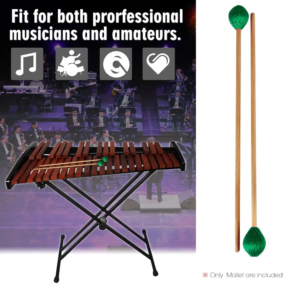 Средние палочки Marimba Mallets ксилофон Glockensplel молоток с ручки из бука комплект перкуссии аксессуары для музыкальных инструментов