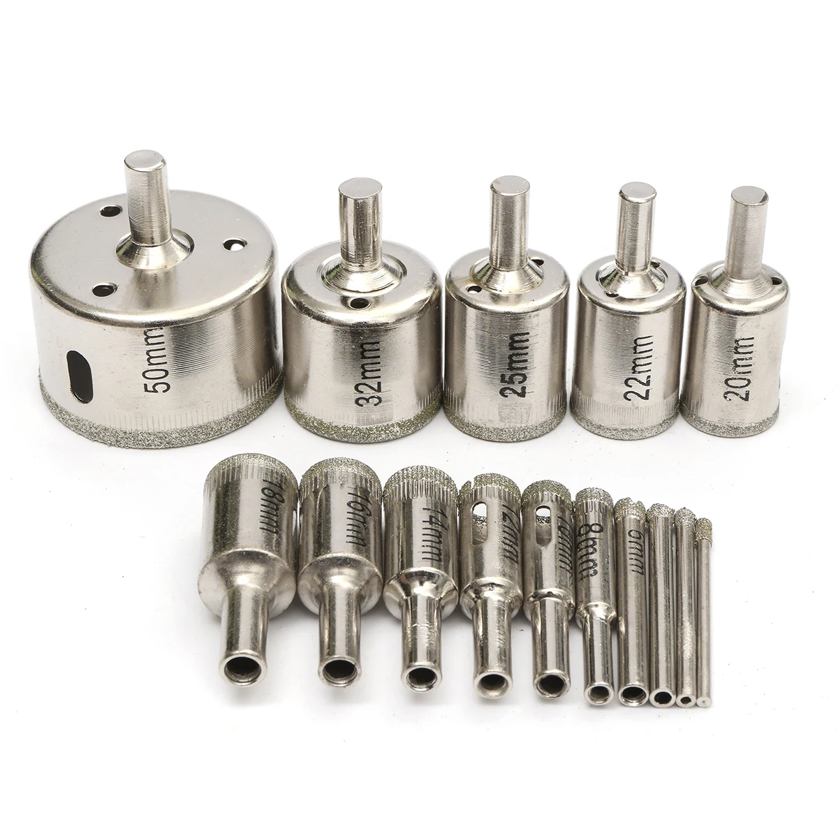 XNEMON 15pcs Diamond Coated Drill Bit Tile Marble Glass ...