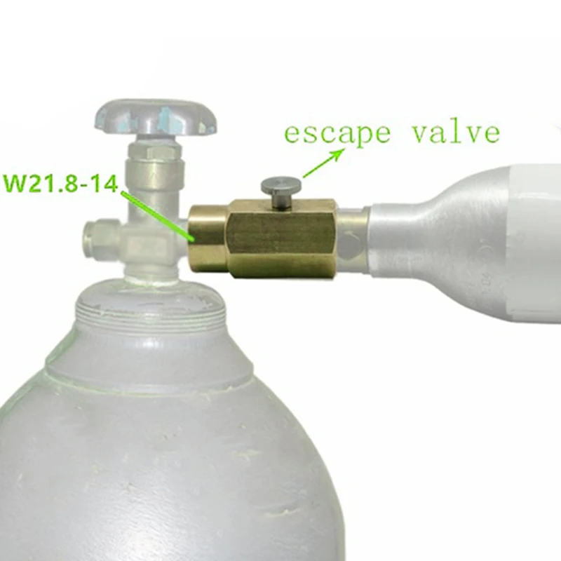 

CO2 to Soda Stream Adapter With W21.8 Thread For Filling Soda Stream Tank W21.8-14 Valve of Co2 Tank
