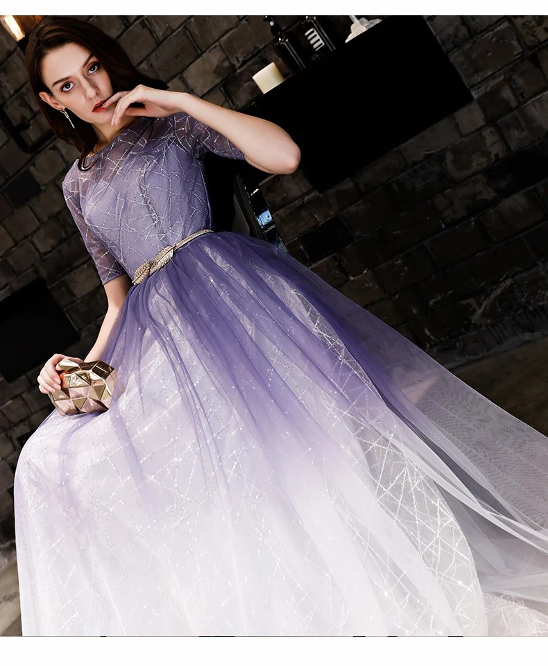Beauty Emily Elegant Evening Dress 2019 Long Lace Up A line Formal Party Prom Dress Floor-length robe de soiree Beauty Emily Elegant Evening Dress 2019 Long Lace Up A line Formal Party Prom Dress Floor-length robe de soiree