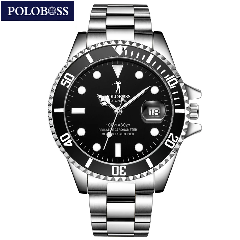 Top Brand Luxury Men Mechanical Watch Submariner series Men Automatic Self-Wind Watch Green Mechanical Wristwatches Calendar