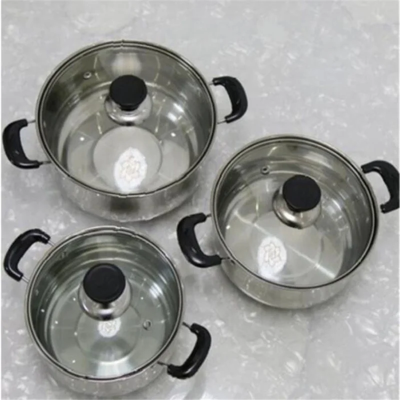 

16CM 18CM 20CM Stainless Steel Soup Pot Non Stick Cookware Set Pans Pots Saucepan Cooking with A Lid