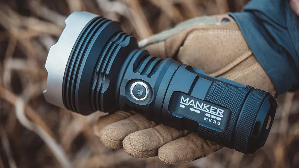 Manker MK35 2550 люменов Cree XHP35 HI светодиодный фонарик 1420 м фонарь для поиска + 4x3400 мАч 18650