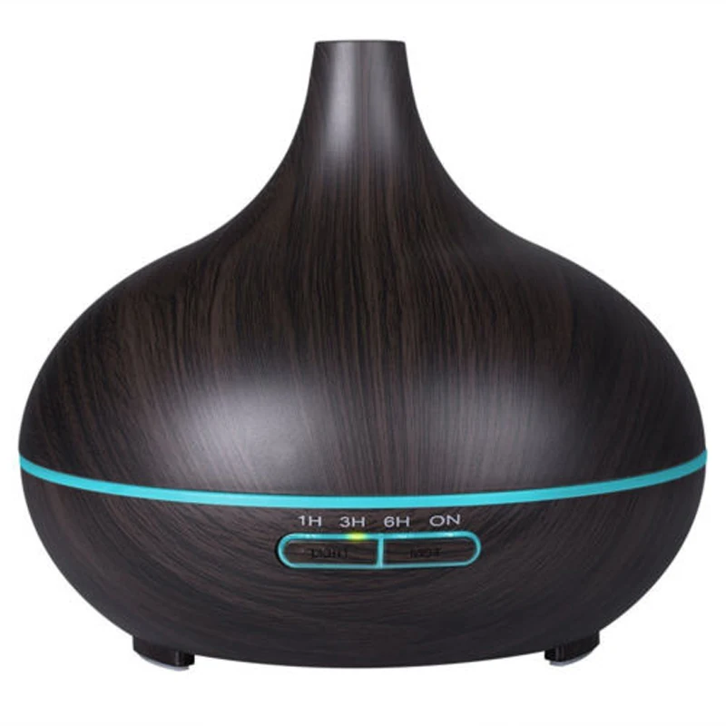 300ml Air Humidifier Essential Oil Diffuser Aroma Lamp Aromatherapy Electric Aroma Diffuser Mist Maker for Home-Wood