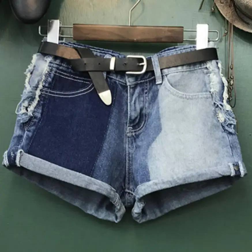 2019 Лето высокая талия джинсовые шорты женские Ретро свободные широкие джинсы шорты