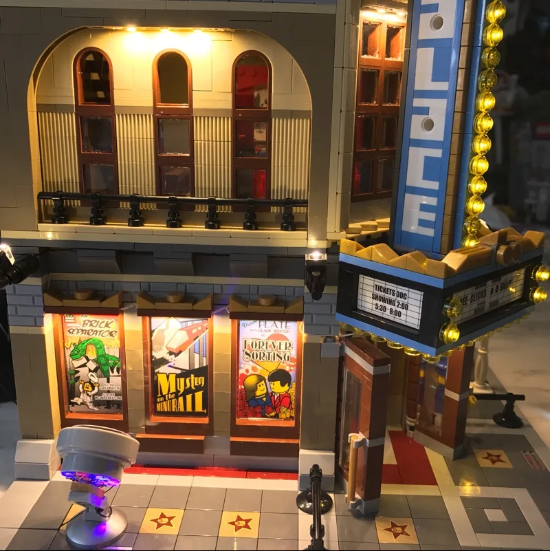 Светодиодный светильник для lego 10232 совместимый с 15006 кинотеатра Creator Palace (комплект