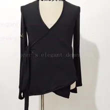 Для мужчин латины Танцевальный костюм Старший хлопок мужская с длинным рукавом танцевальная Топ для Для мужчин на конкурс латиноамериканских танцев куртка