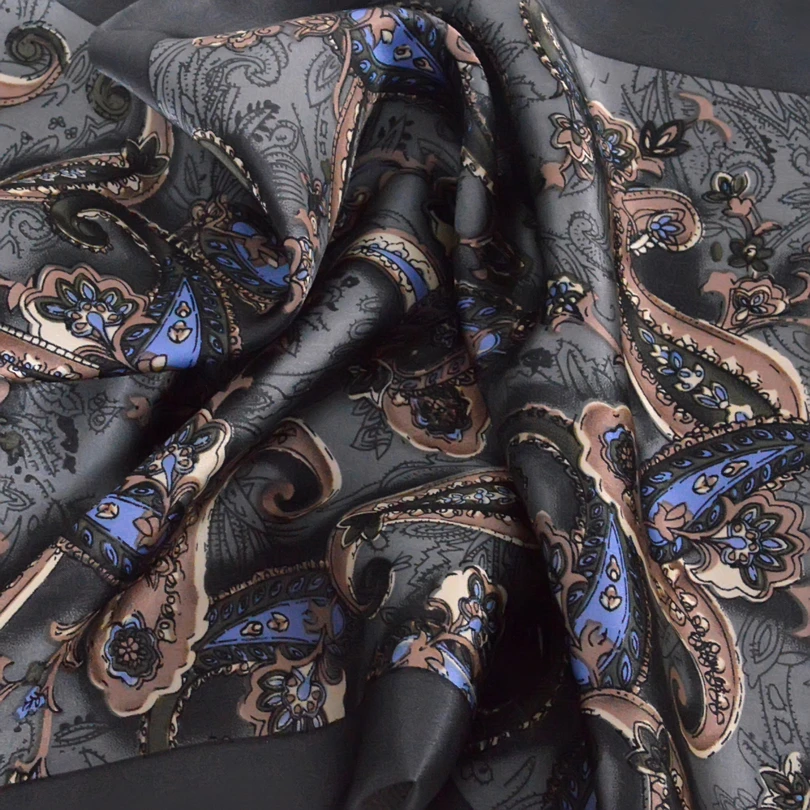 BYSIFA Men Silk Long Scarves New Fashion 100% Pure Silk Male Paisley Scarf Fashion Accessories Business Scarves 160*26cm cashmere scarf