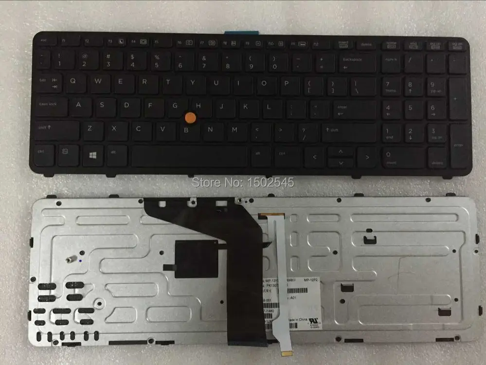 

Free Shipping Original Laptop Keyboard for HP ZBOOK 15 ZBOOK 17 US Keyboard with frame with backlight with finger point black