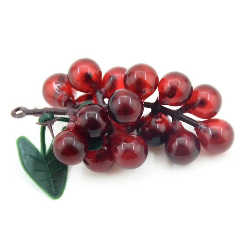 3pcs / 7cm artificial plastic simulation fruit grape wedding decoration home kitchen Christmas gift clip accessories artificial fruits and vegetables artificial grapes
