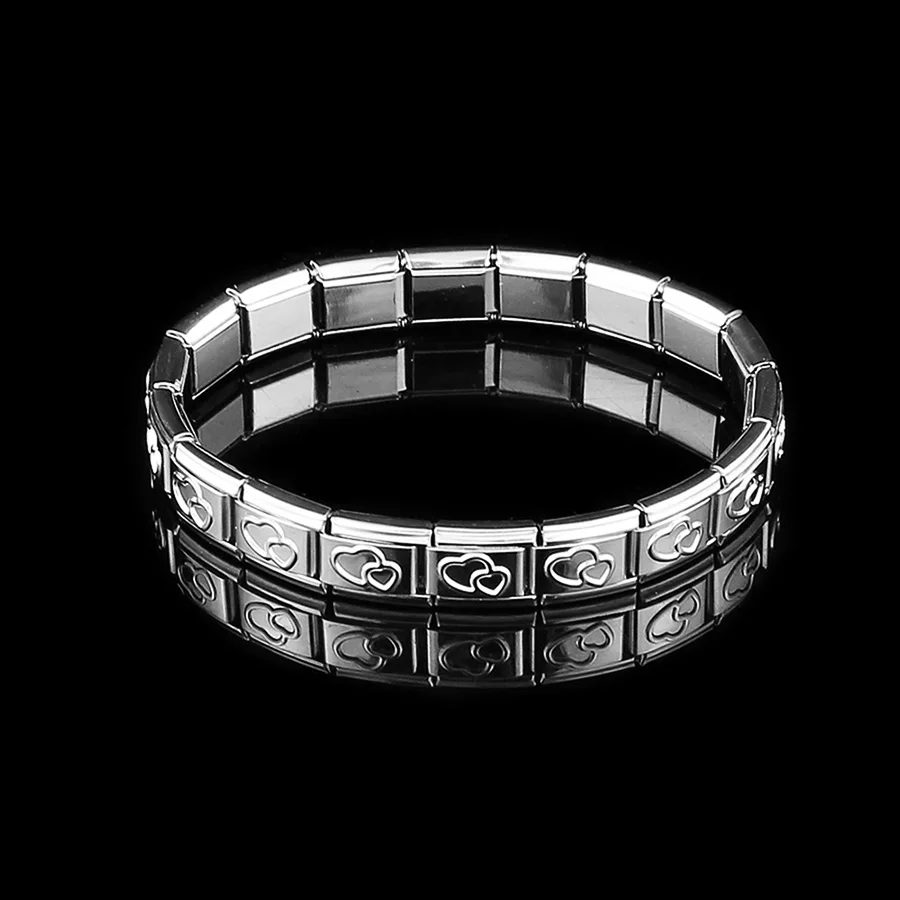 Новые модные браслеты для женщин и мужчин съемные серебряные браслеты-обручи Дельфин бабочка браслет из нержавеющей стали - Окраска металла: 0531C