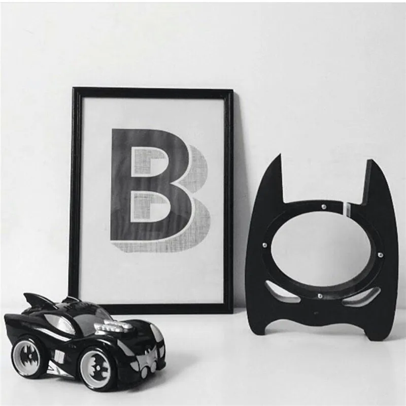 Ins caliente Estilo nórdico madera Batman héroe hucha hecha a mano artesanía dinero caja creativa hogar dormitorio decoración Prop niños nuevo regalos de año