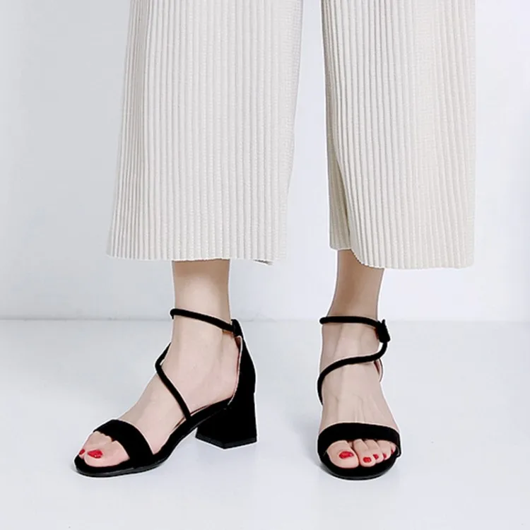 

Big Size 9 10 11 12 13 high heels sandals women shoes woman summer ladies Strip sandals