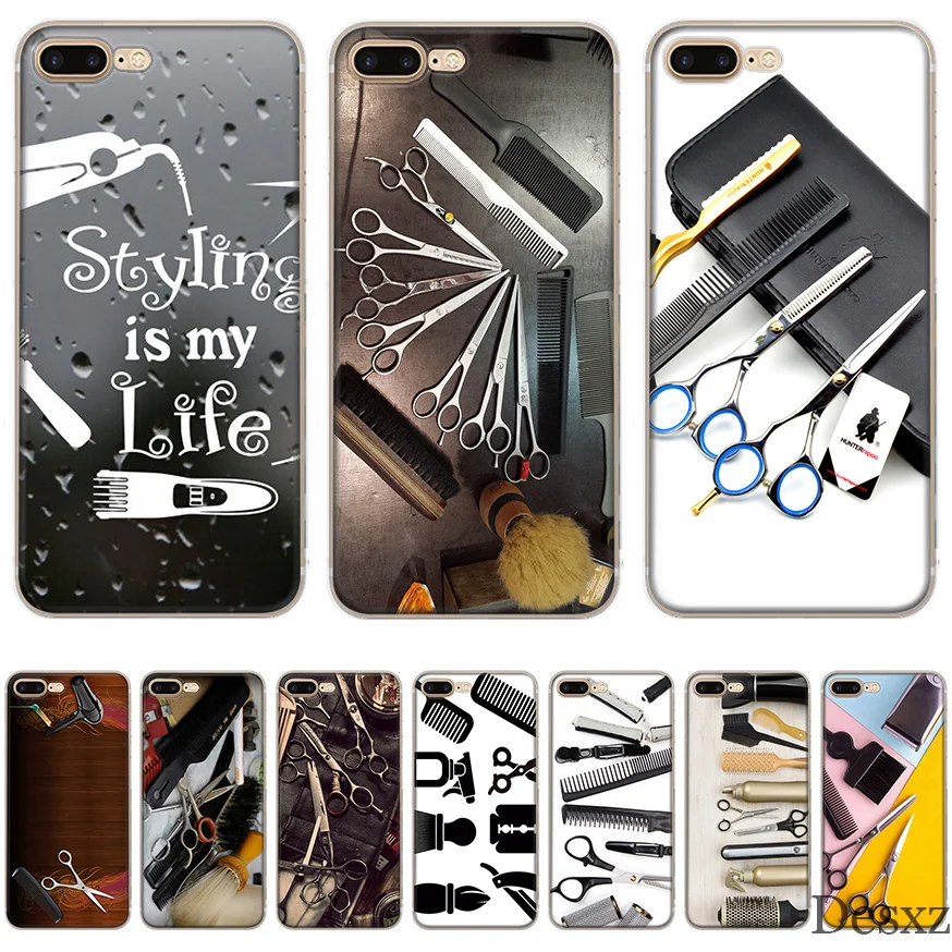 

Phone Case Stylist Scissors Brush Switch Printing Drawing for iPhone 8 7 6 6S Plus iPhone 11 Pro X XS XR MAX 5 5S SE Cover