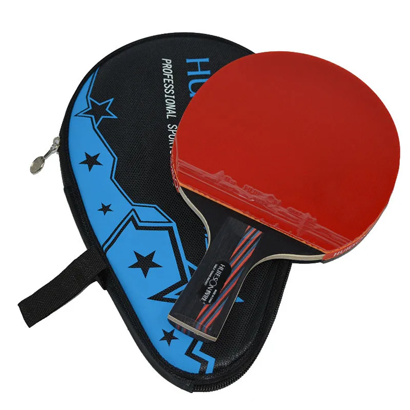 Huieson Carbon Fiber Table Tennis Racket Blade Double Face Pimples-in Racket Rubber Table Tennis Bat with Bag Top Recommended (1)
