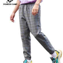 Пионерский лагерь Новое поступление повседневные брюки Мужская брендовая одежда модные свободные клетчатые брюки мужские качественные крестовые брюки мужские AXX901126
