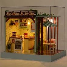 Симпатичный номер подарок Diy Кукольный дом puppenhaus ко дню рождения, миниатюрный дом с мебелью игрушки для детей деревянный дом, игрушки ручной работы