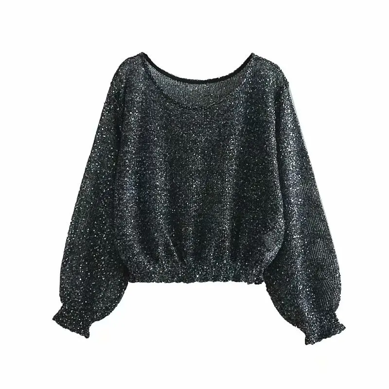 Long Pullover Sweater Spring Solid Long Sleeve Sequin Pullover Women Knitted Sweater Casual Loose Thin Jumpers Sweaters Ladies Long Pullover Sweater Spring Solid Long Sleeve Sequin Pullover Women Knitted Sweater Casual Loose Thin Jumpers Sweaters Ladies