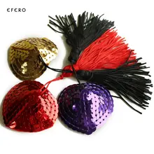 5 пар, сексуальное женское белье, с сердечками, с пайетками, на груди, бюстгальтер, клейкое покрытие для сосков, с кисточками, украшение, чехол для нижнего белья, наклейки