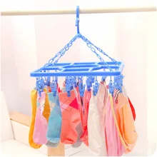 Free Shipping Thickening Overstretches Plastic Racks Hangers Clothes Pin Underwear Socks Drying Rack F4687
