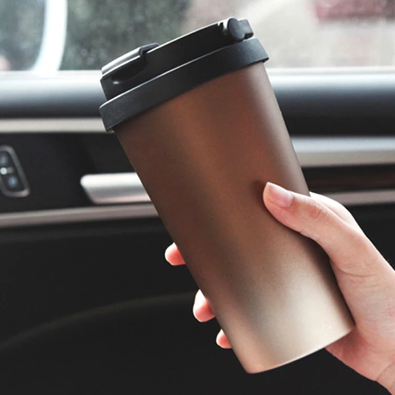 New Thermos Coffee Mugs 500ml Double Wall Stainless Steel Vacuum Flasks Travel Mugs Thermos Coffee Tea Cup Thermal Vacuum Bottle (7-1)