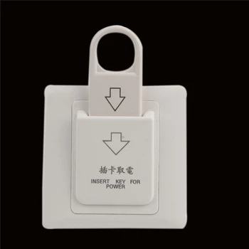 

Free Shipping 86x86mm Hotel Magnetic Card electric Switch 220V/25A push button Insert Key electrical power control socket