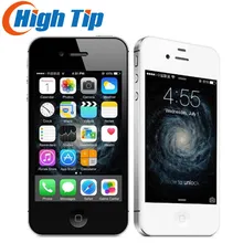 Presente gratuito! Apple iphone 4S, telefone celular, original, desbloqueado de fábrica, 8gb/16gb/32gb/64gb 3g gsm wi-fi gps 8mp 3.5 ''tela ios usado