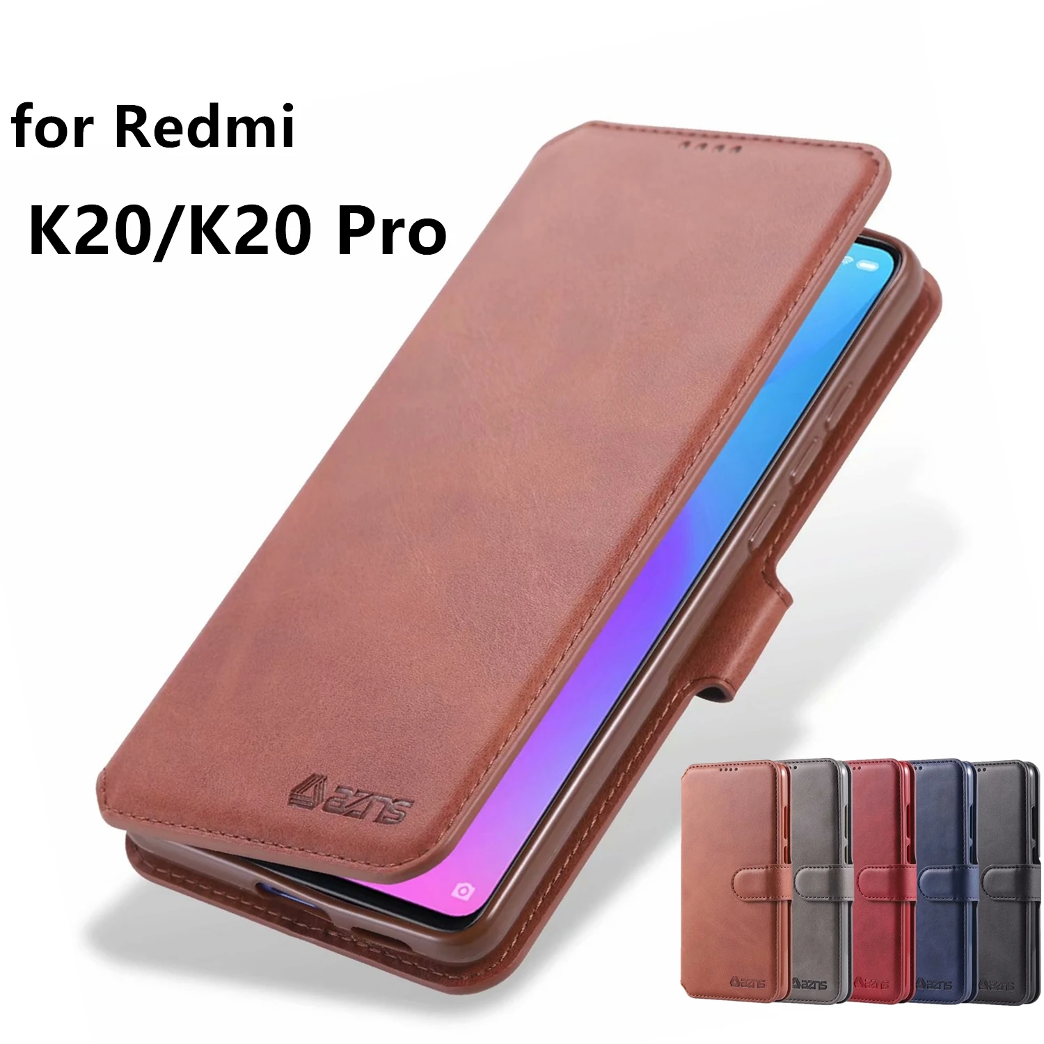 Кожаный чехол AZNS для Xiaomi Redmi K20 из искусственной кожи флип кобура бумажник Pro