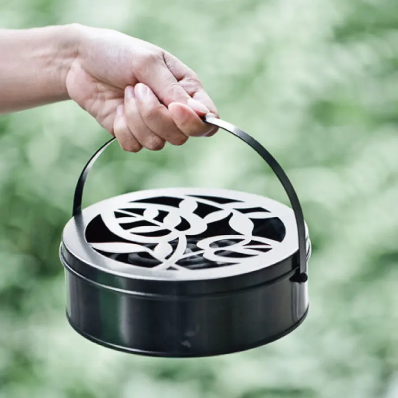 Living room mosquito repellent incense burner Aromatherapy plate metal