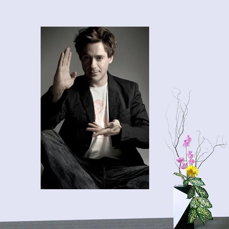 

Custom Robert Downey Jr Cloth Silk Fabric poster Home Decoration Wall Art New Cloth Silk Fabric wall poster print