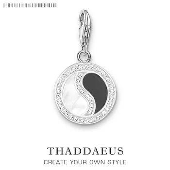 

Yin and Yang Gossip Taiji Lucky Pendant Charm Antique Retro Pendant Essential Oil 925 Sterling Silver Pendant High Jewelry