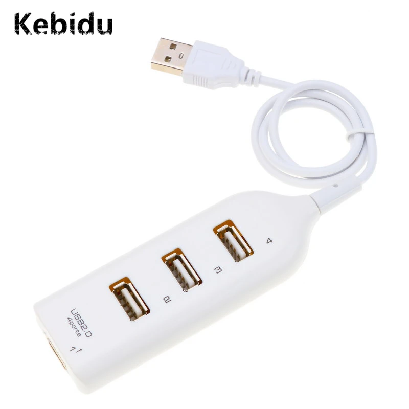 

kebidu Mini 4 Port USB 2.0 HUB with Cable Computer Peripheral High Speed Splitter Adapter 4 Ports for PC Laptop Computer