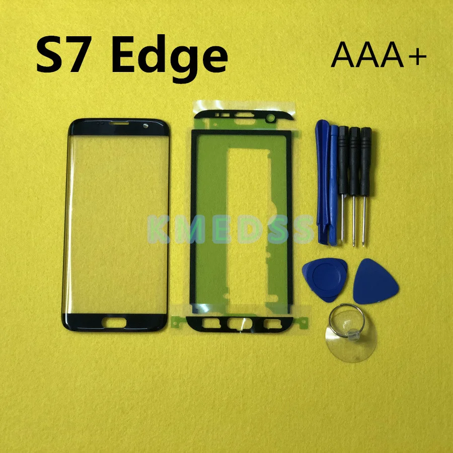 AAA+ Сенсорный экран Панель Замена для samsung Galaxy S7 край G935 G935F спереди Стекло Внешний объектив+ Стикеры+ Инструменты