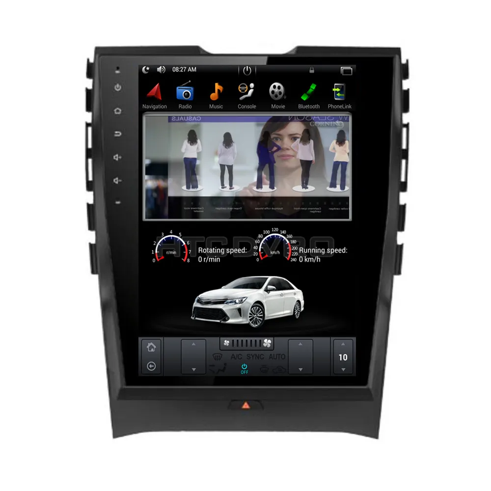 YMODVHT 12,1 дюймов телса стиль вертикальный экран четырехъядерный Android 7,1 2 Гб ram автомобильный DVD gps для Ford Edge радио