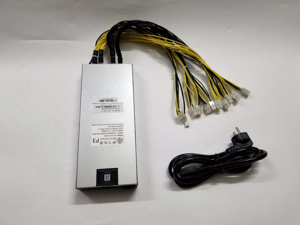 BTC LTC DASH miner Whatspower P3 2100W 12V 175A подходит для Whatsminer M1 M3 antminer S9, L3+, D3 A3 X3 Ebit E9,. От YUNHUI