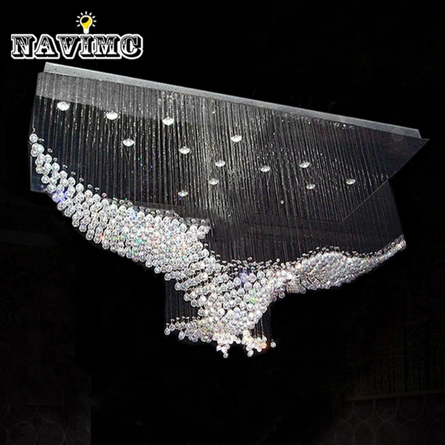 New Eagles Design Luxury Modern Crystal Chandelier Lighting Re New Eagles Design Luxury Modern Crystal Chandelier Lighting Re Hall Led Lights Cristal Lamp L100