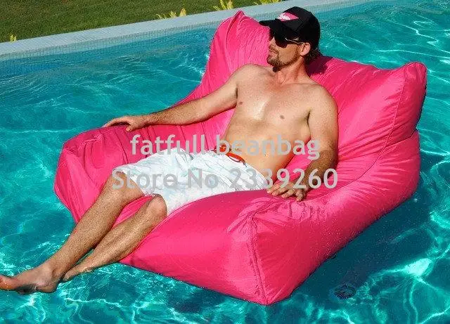 Крышка только в том случае, без наполнителя-Открытый водонепроницаемый погремушка надувной плавающий матрац воздуха фасоли Кресло-мешок - Цвет: pink
