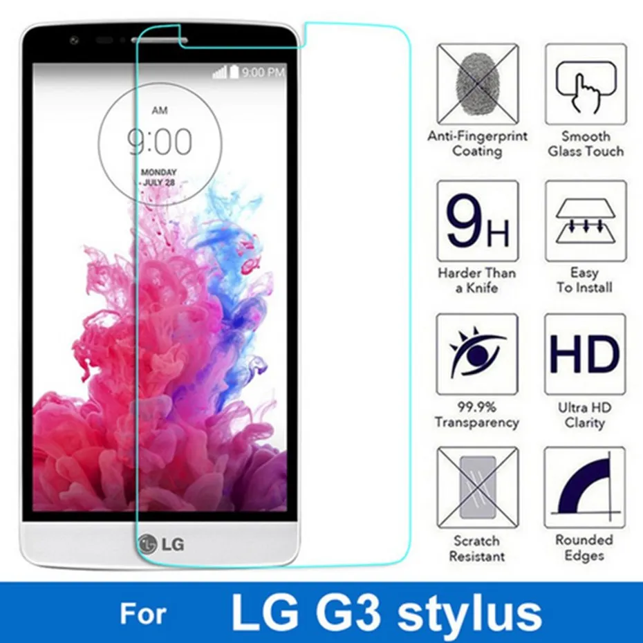 2 шт. закаленное стекло для LG G3 Stylus D690 D690N Защитная пленка экрана на G 3 Stylos g3stylus