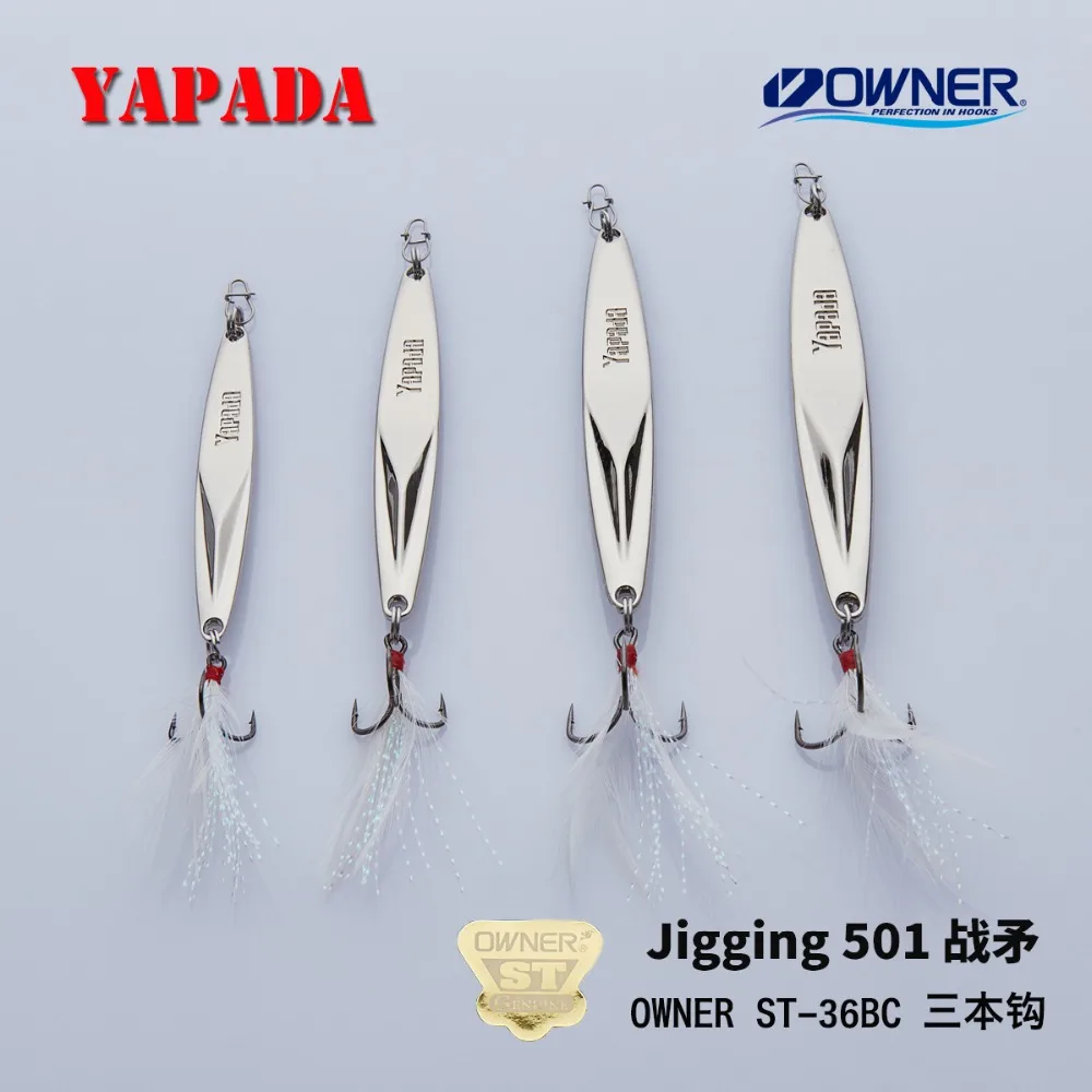 YAPADA Jigging 501 копье войны 10 г/15 г усиленный тройной крючок 73 мм/83 мм перо разноцветные