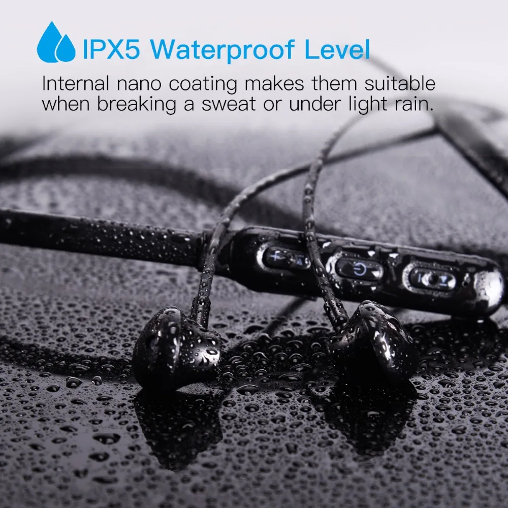 Беспроводные наушники Wavefun Flex 2 с шейным ремешком Bluetooth V5.0 IPX5 водонепроницаемые